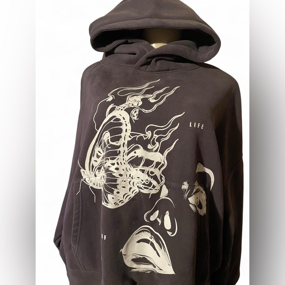 PacSun Dark Gray Artistic Hoodie - Picture 4 of 7